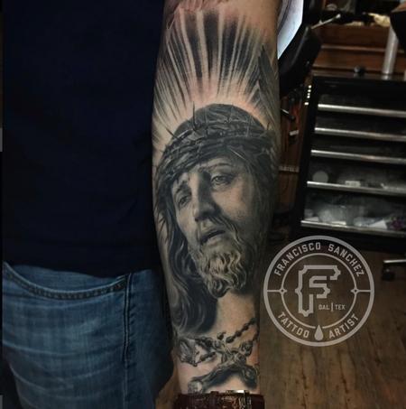 Francisco Sanchez - Realistic Jesus Portrait Tattoo